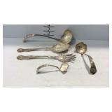 Silver plate serving utensils & ladles