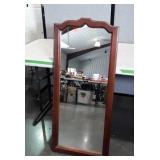 Wall Mirror mahogany framed 20x44" high