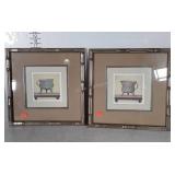 Two Framed wall Prints. Ancient Cup 1& Ancient