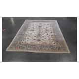 Rug Area style neutral color border rug, used