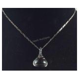 Sterling silver Hershey kiss style pendant