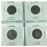 Four V nickels