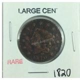 1820 large cent