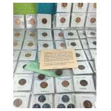 Penny lot with wheat, steel, Indian head, and