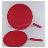 Two splatter guards for skillets, 11" and 13" in