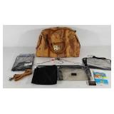 Young Frontier map themed travel bag with travel