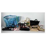 Handbag group, includes Louis Vuitton cow hide