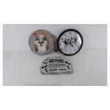 Shih Tzu Dog decor, battery operated clock, 2
