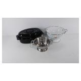 Enameled Kitchenware, small Roasting pan with