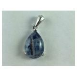 Sterling silver picture quartz pendant 4.50ctw