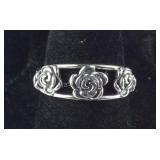 Sterling silver size 6 rose ring