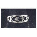 Sterling silver size 10 heart ring