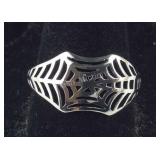 Size 10 Sterling silver spider web ring