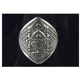 Size 6 Sterling silver Aztec ring