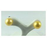 Freshwater pearl earrings stainless steel