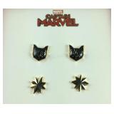 Captain marvel earrings set of two