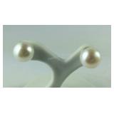 Sterling silver pearl 10mm earrings