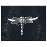 Size 10 Sterling silver dragonfly ring