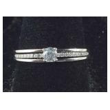 Size 9 Sterling silver CZ ring