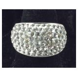 Size 6 cluster ring silvertone