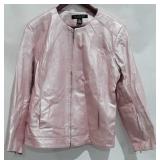 Dialogue pink leather jacket, size 1X