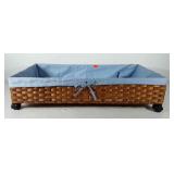 Storage basket on wheels, 8" x 18" x 34"