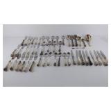 Flatware, 10 dinner forks, 9 dinner knives, 9