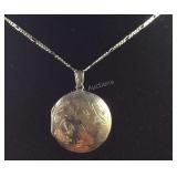 Sterling Silver locket pendant necklace