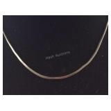 Sterling Silver Necklace 17" Length 6.9 grams,