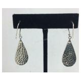 925Hammered Silver Dangle Earrings
