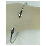 Sterling Silver Unique Pointed Tip Cuff Bracelet,