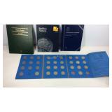 Four Washington quarter collector books and one