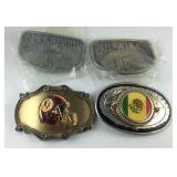 Four belt buckles