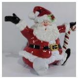 Fitz and Floyd Santa Teapot, with storage box