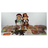 Holiday cutouts, includes pumpkins, pilgrims,