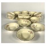 Homer Laughlin Virginia Rose China, 14 pieces