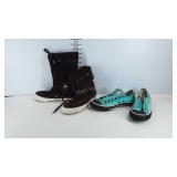 Converse All Star size 6 boots and size 6 low-top