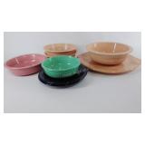 Fiesta Ware, Chop plate 11", two plates 7", three