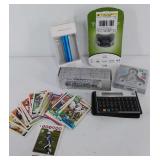 Group of gadgets, 5 in 1 FM Radio and flashlight,