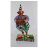 Jim Shore clown figure "Squeezebox" 8.5" high