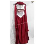 Prom dress with shaw and gloves, size 10