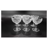 Glassware, six Fostoria "Americana" pattern clear