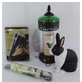 Humming bird feeder, plant light and more