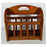 Wooden magazine rack, 10.5" x 14.5" x 15.5"