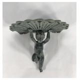 Virginia Metalcrafters cast cherub wall shelf