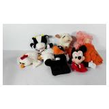 Puppets, includes lamb chop, Mickey mouse, cow,