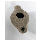 Small clay oil lamp