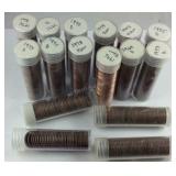 Large penny lot, 12  tubes of Lincoln head