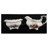 Hammersley & Co bone china  cream & sugar
