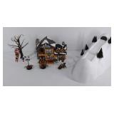 Department 56 Christmas Village, five items, in
